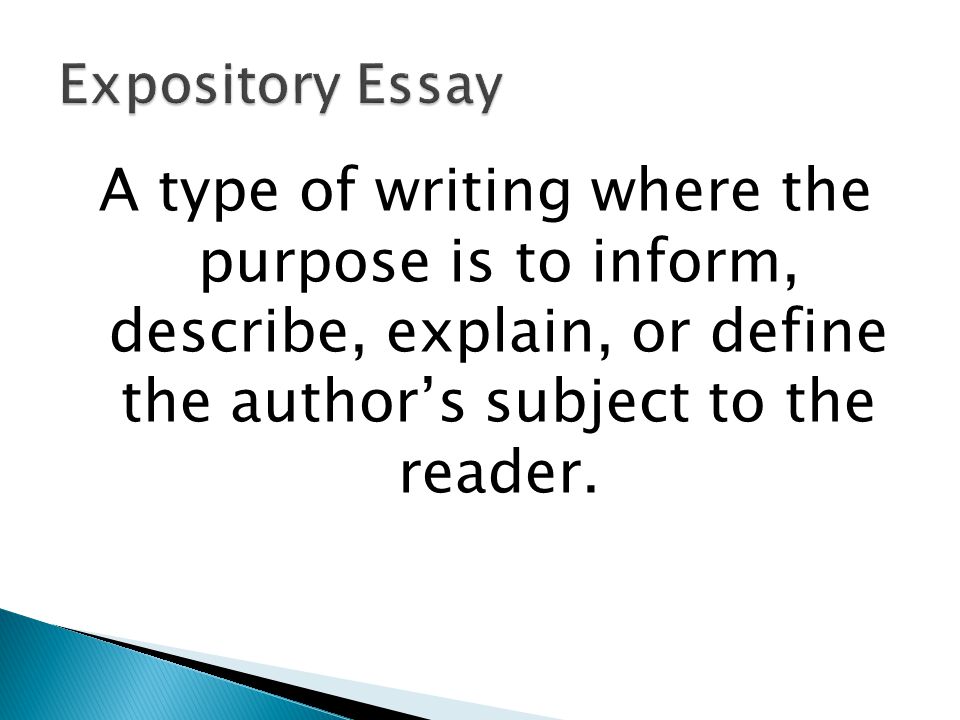 Types of Expository Essays
